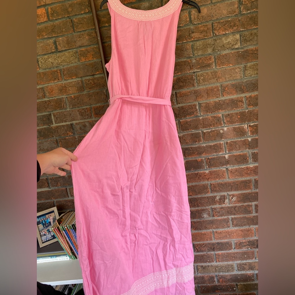 Pink embroidered maxi Talbots petite - Picture 5 of 5
